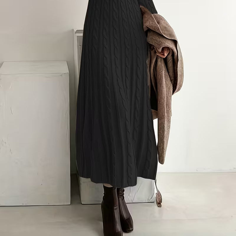 Women's Sophisticated Floor-Length Knit Dress
