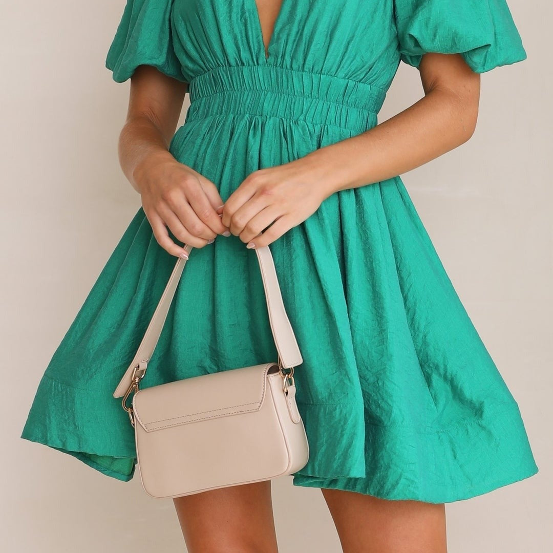 Katie Women's Spring Puff-Sleeve Mini Dress — Effortlessly Chic