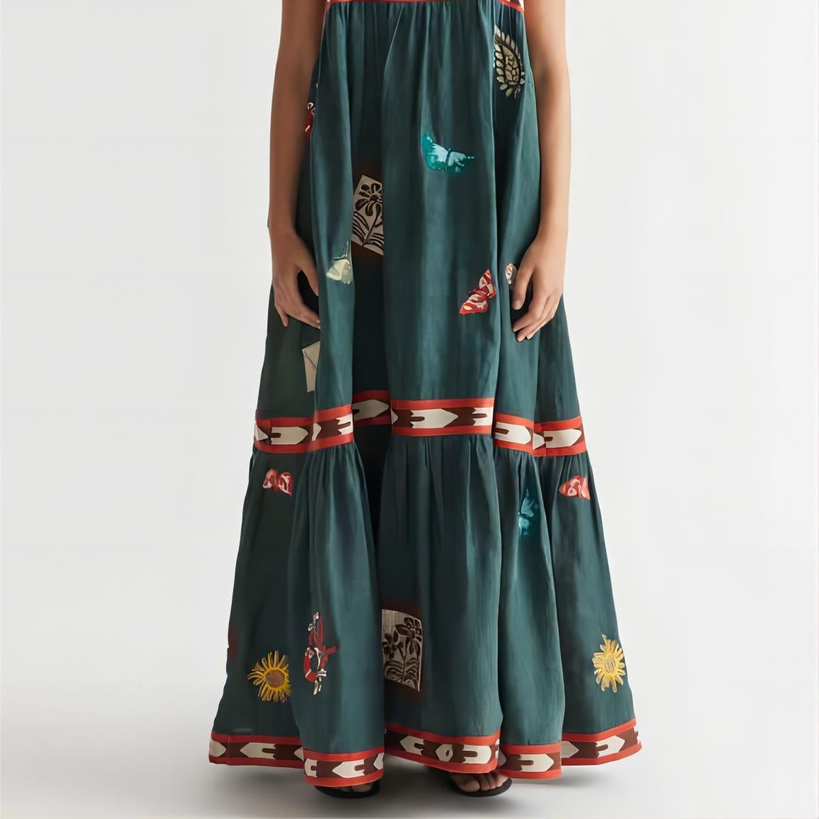 Women's Funny summer clothing with unique print - Trendy midi long