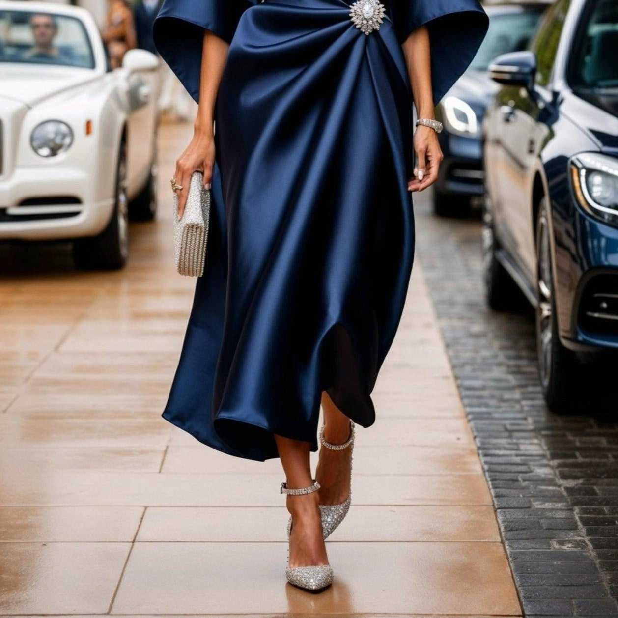 Women's Elegant Luxury Shimmer Maxi Dress