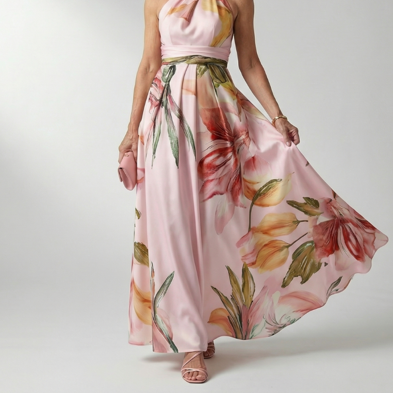 Amiel | Light Floral Maxi Dress