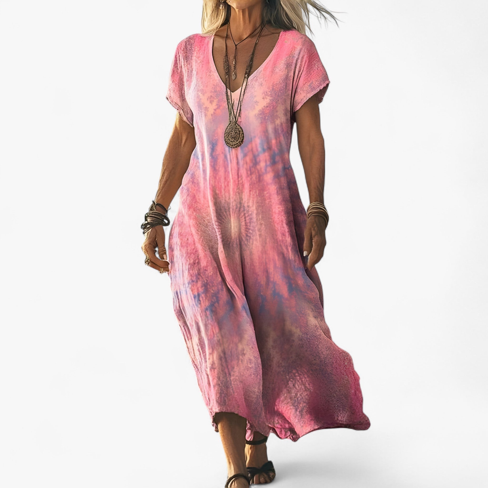 Chic Vintage Gradient Dress