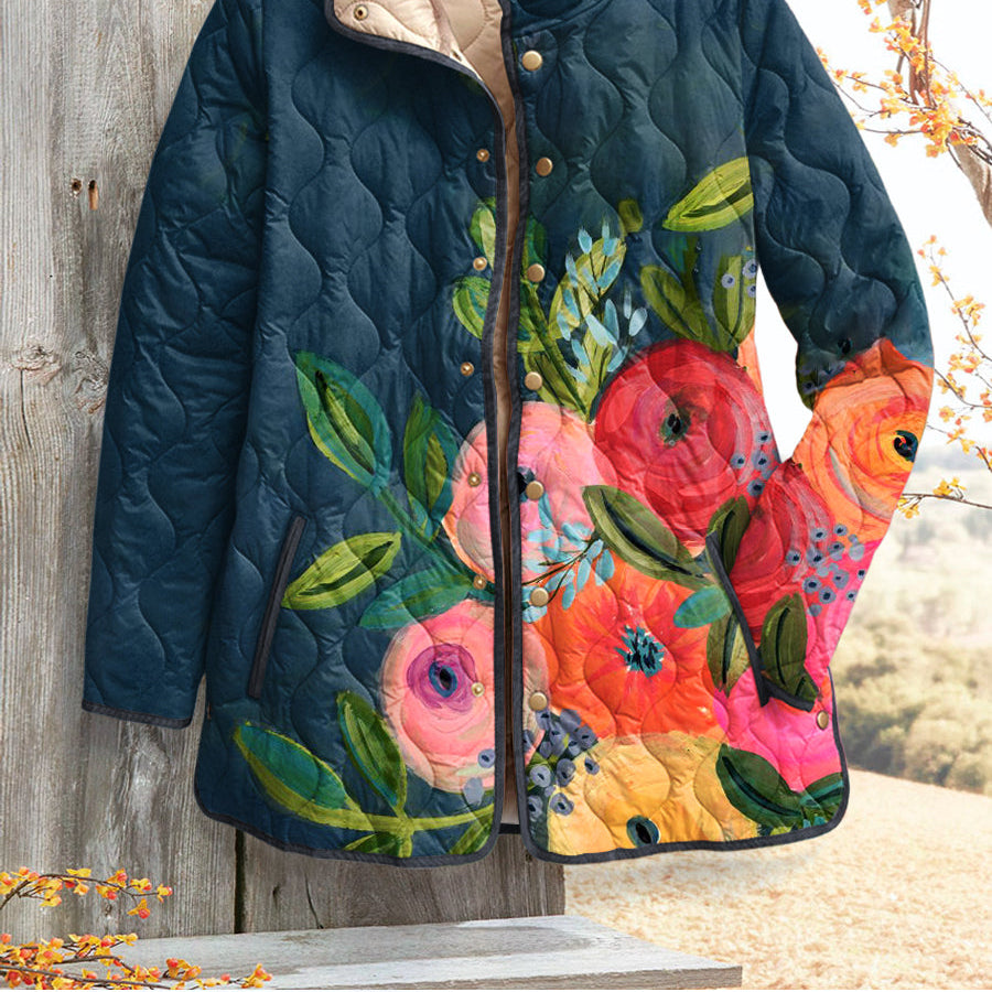 Women's Vintage Floral Quilted Jacket