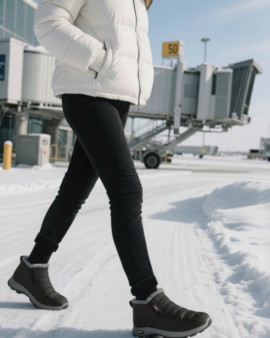 Anti-Slip Winter Shoes for Superior Traction Red | DUUWE