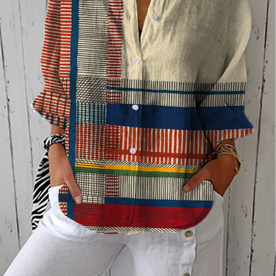 Women's Artistic Pattern Blouse