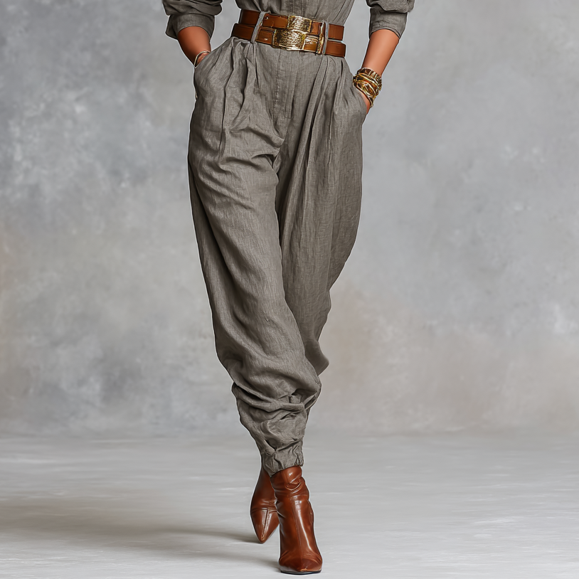 Women's Effortless Long-Sleeve Shirt Jumpsuit