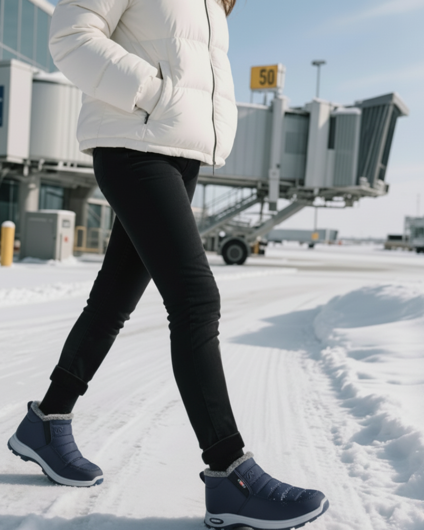Anti-Slip Winter Shoes for Superior Traction Red | DUUWE