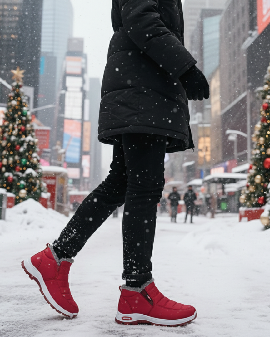 Anti-Slip Winter Shoes for Superior Traction Red | DUUWE