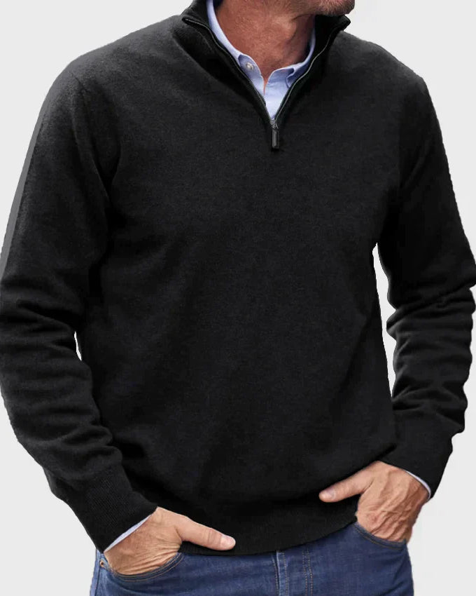 Classic Quarter-Zip Everyday Sweater - Timeless Style and All-Day Comfort