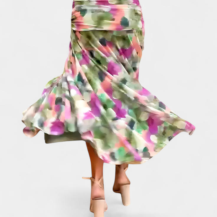 Timeless V-Neck Maxi Dress with Floral Print
