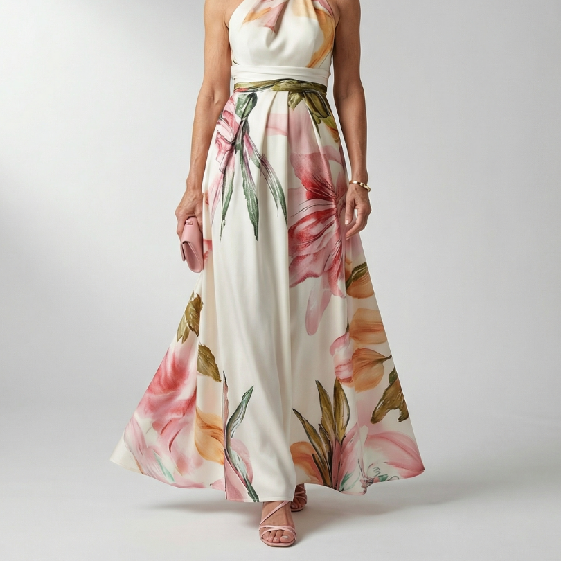 Amiel | Light Floral Maxi Dress