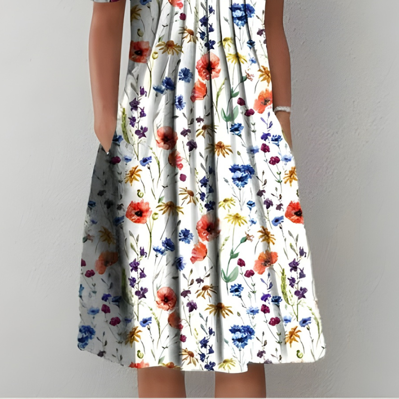 Women's Elegant dress with floral print