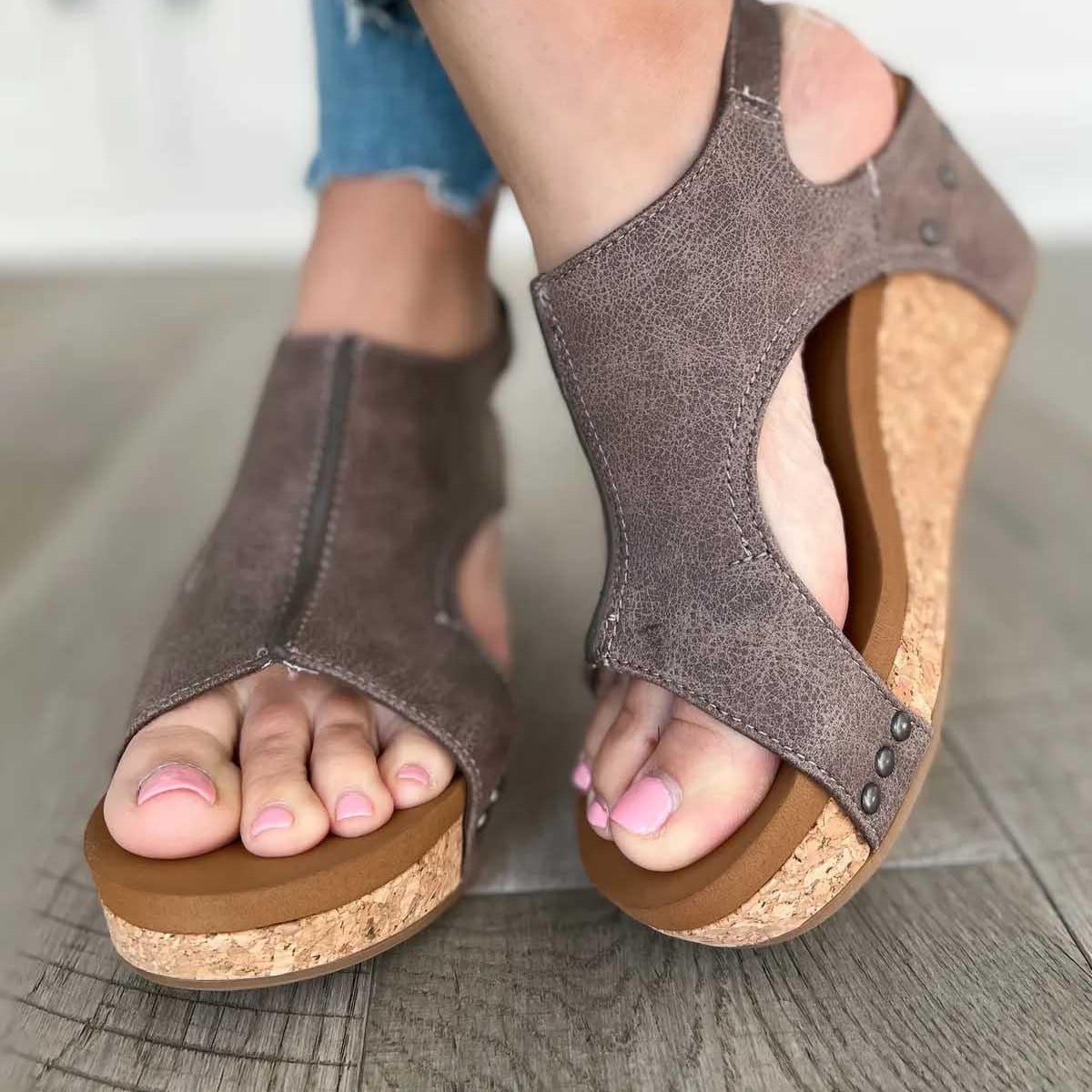 Women's Madeline Vegan Wedge Sandals - Chic, Comfortable