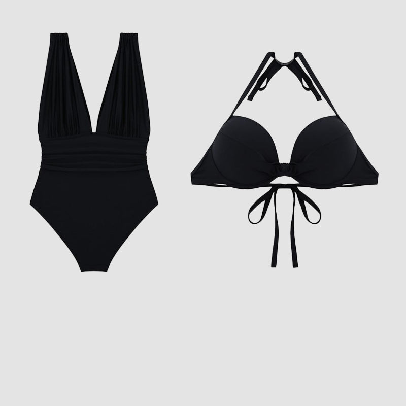 Women's Luxury Shaping Swimsuit with Deep V-Neck