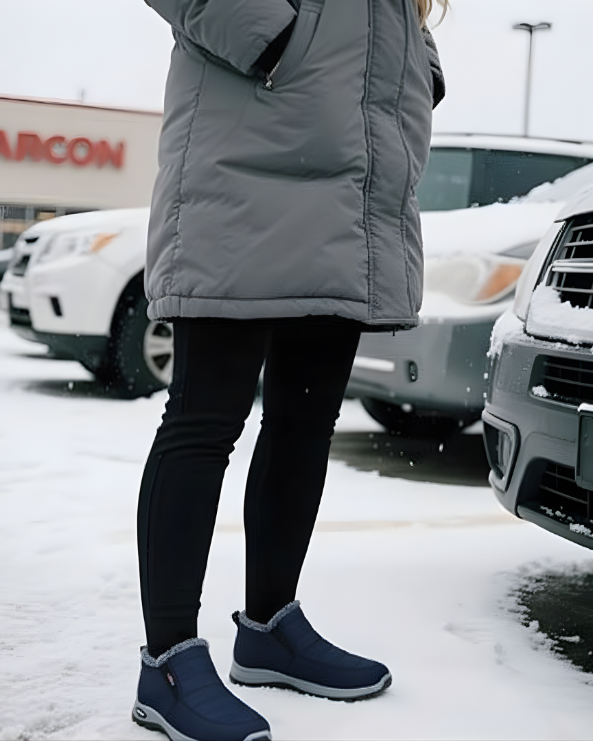 Anti-Slip Winter Shoes for Superior Traction Red | DUUWE
