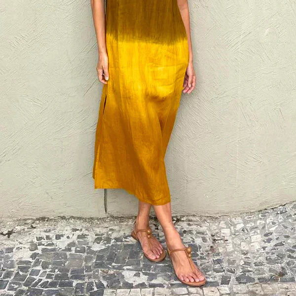 Women's Elegant Dress with a Timeless Natural Print