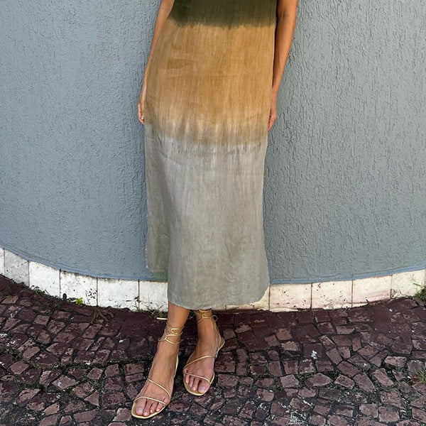 Women's Elegant Dress with a Timeless Natural Print