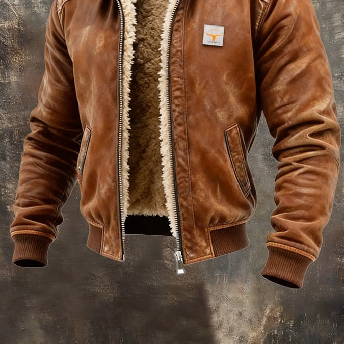 Vintage jacket with warm Sherpa lining