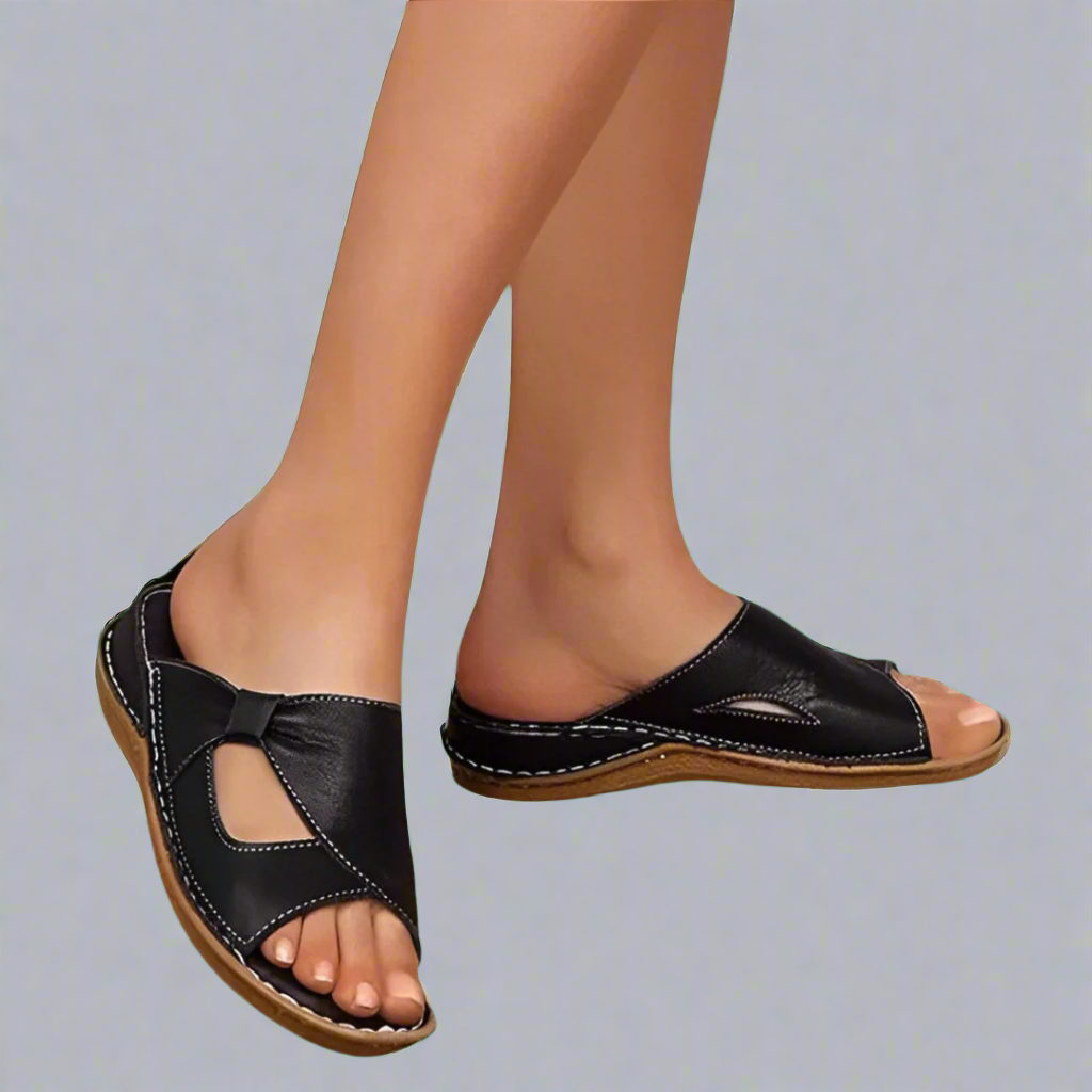 Women's Yvonne Orthopedic Sandals in Premium Leather — All-Day