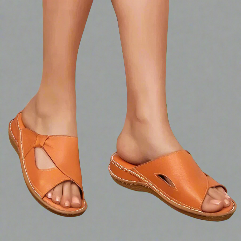 Women's Yvonne Orthopedic Sandals in Premium Leather — All-Day