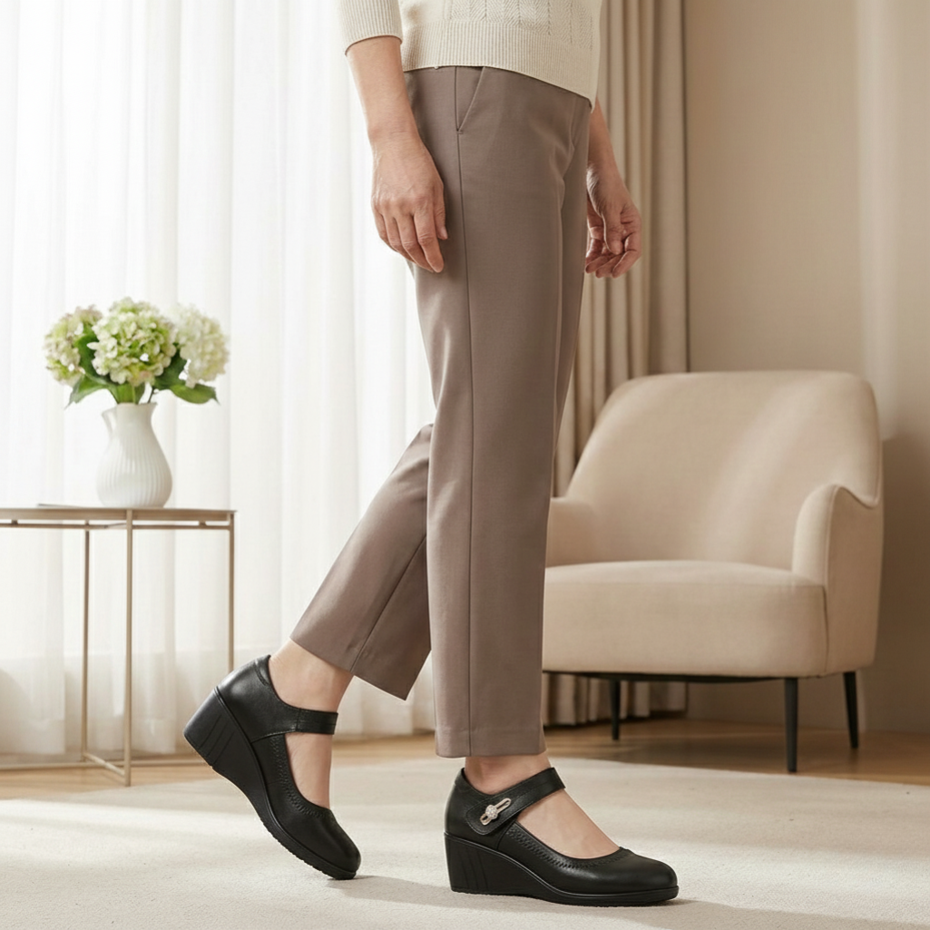 Women's Timeless Elegance in Mid-Heel Comfort Shoes