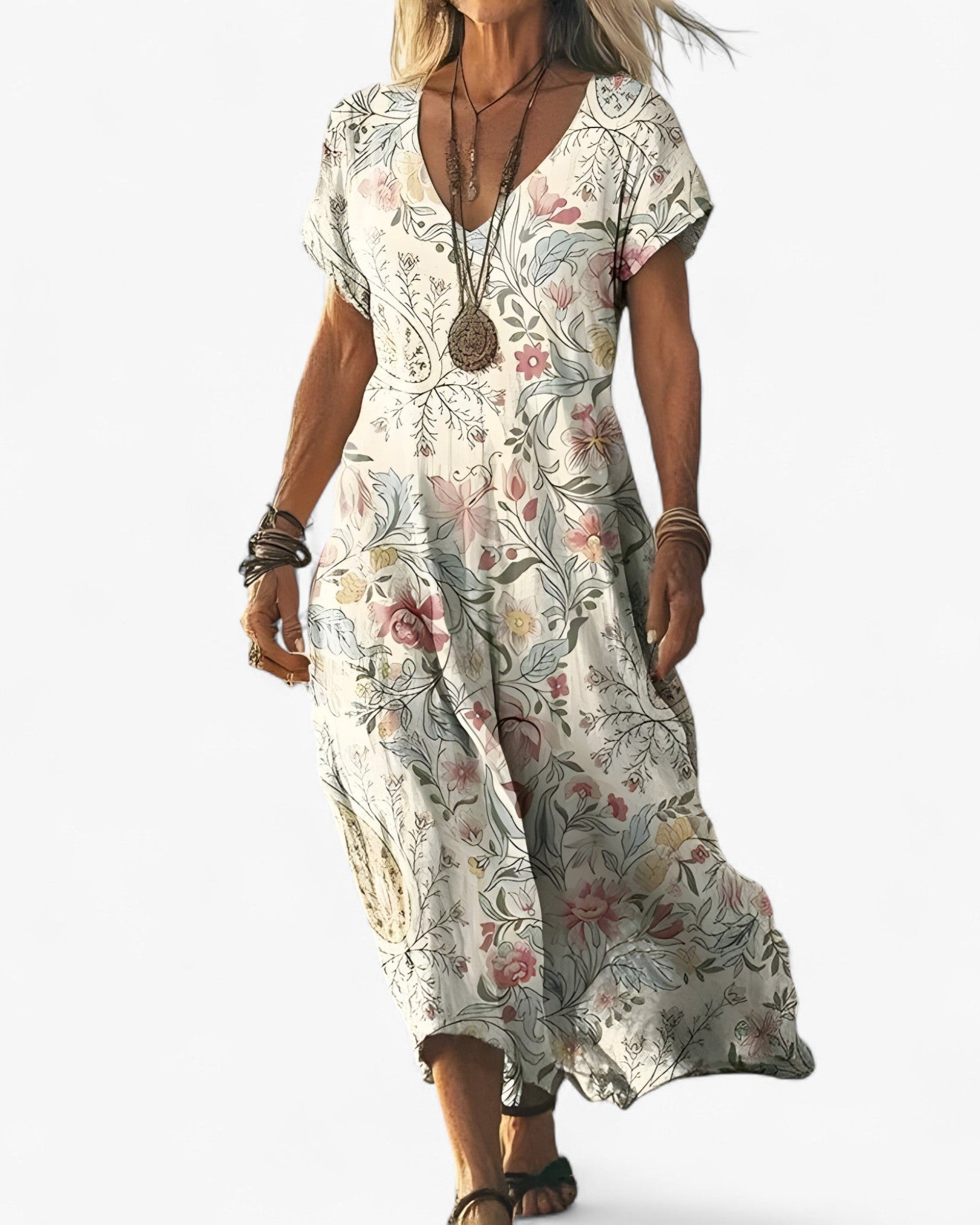 Chic Vintage Gradient Dress