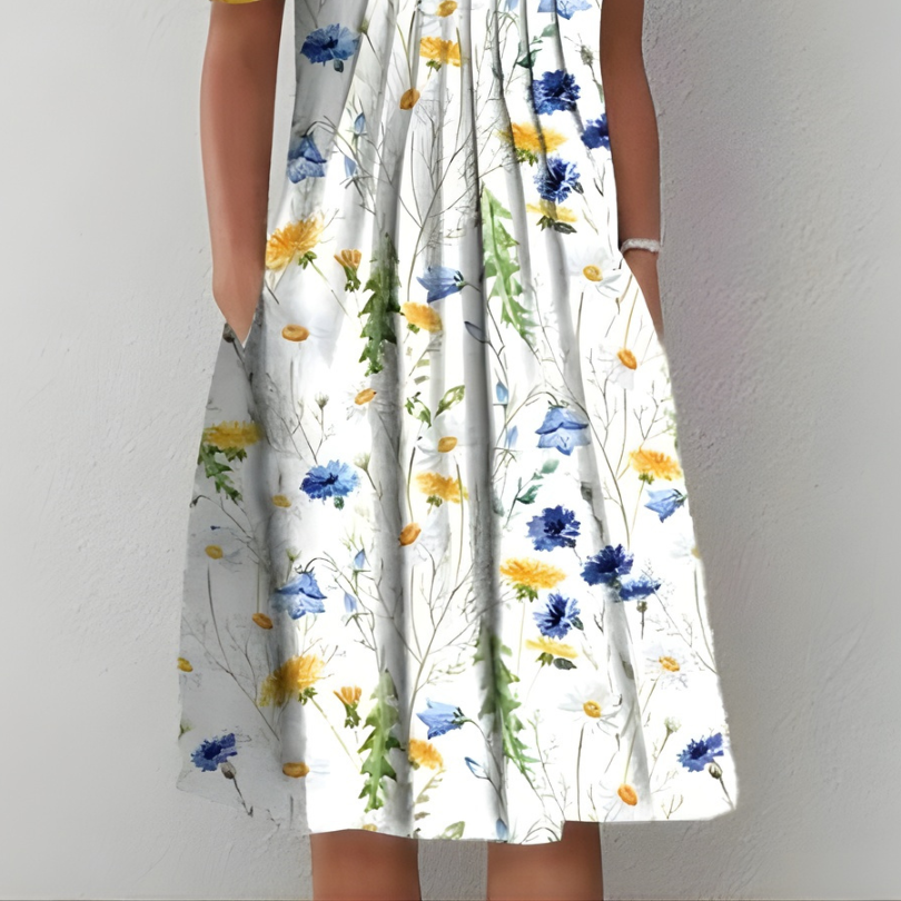 Women's Elegant dress with floral print