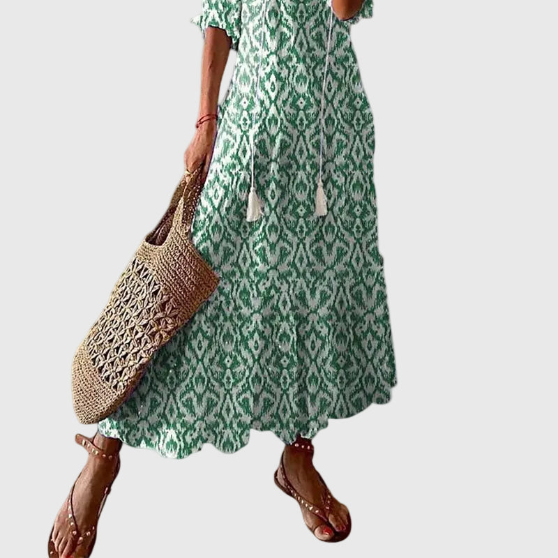 Women's Boho Vintage Summer Maxi Dress