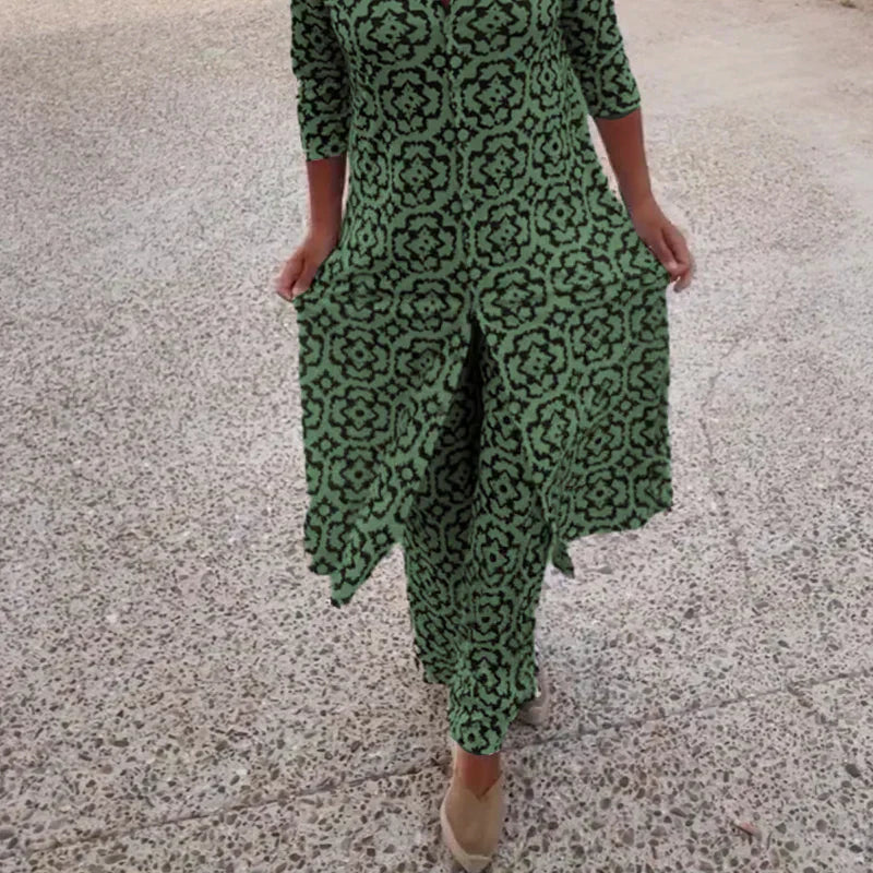 Women's Elegant Geometric Two-Piece Set