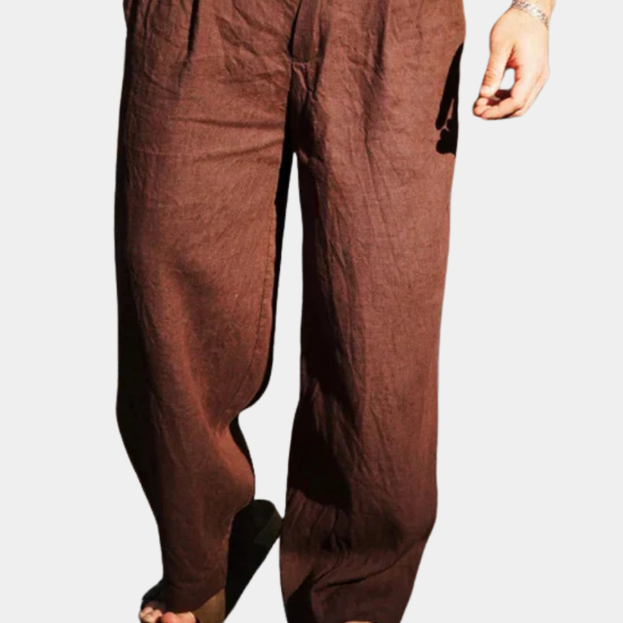 Men's Effortless Wide-Leg Linen Pants