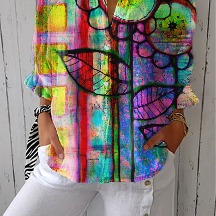 Women's Artistic Bloom Blouse