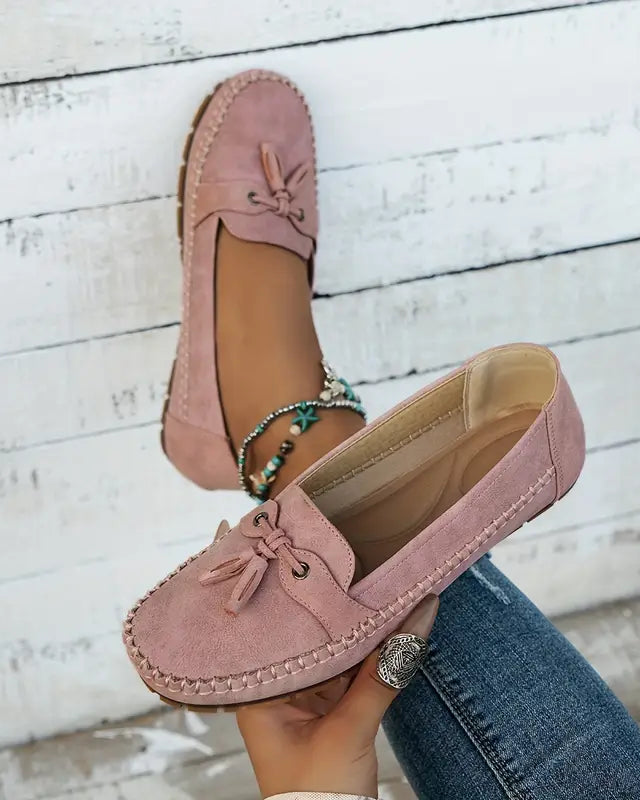 : Annika | Stilfulde Ortopædiske Loafers in Lyserød van Freya Kobenhavn