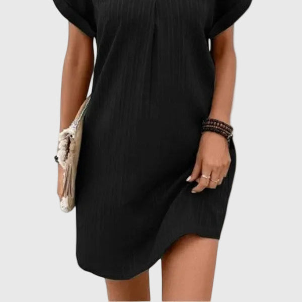 Women's Massie Draped Mini Dress - Elegant, Flattering Silhouette