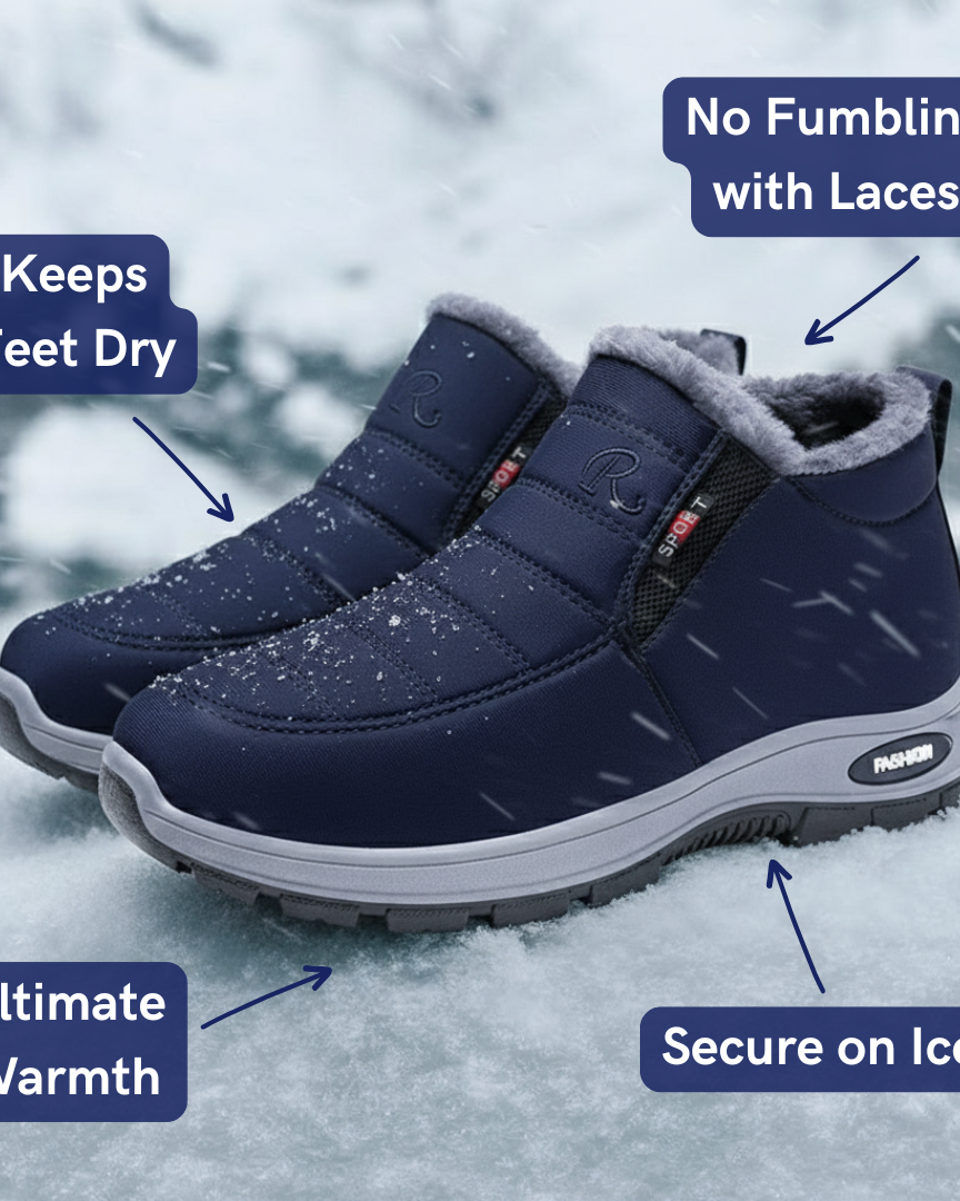 Anti-Slip Winter Shoes for Superior Traction Red | DUUWE