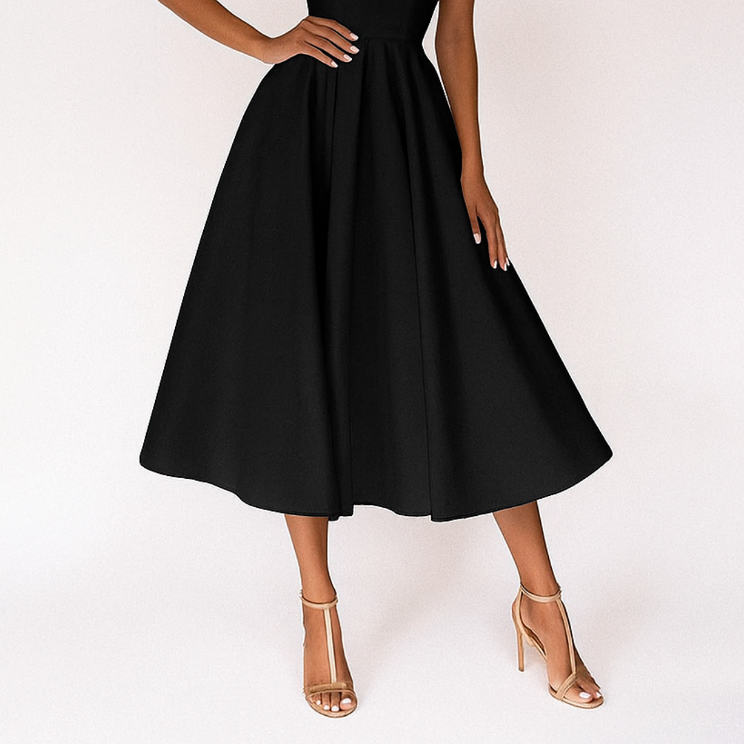 Women's Strappy Midi Dress for Wedding Guests - Elegant & Chic