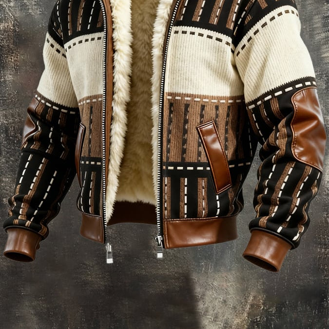 Lined Aviator Jacket – Luxury Bomber Jacket with Warm Lining