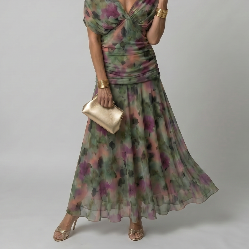 Calen | Off Shoulder Flow Midi Dress