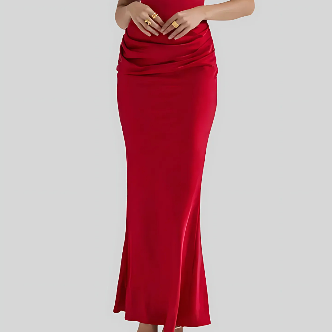 Patricia Women's Draped Maxi Dress – Elegant Wedding Guest Gown