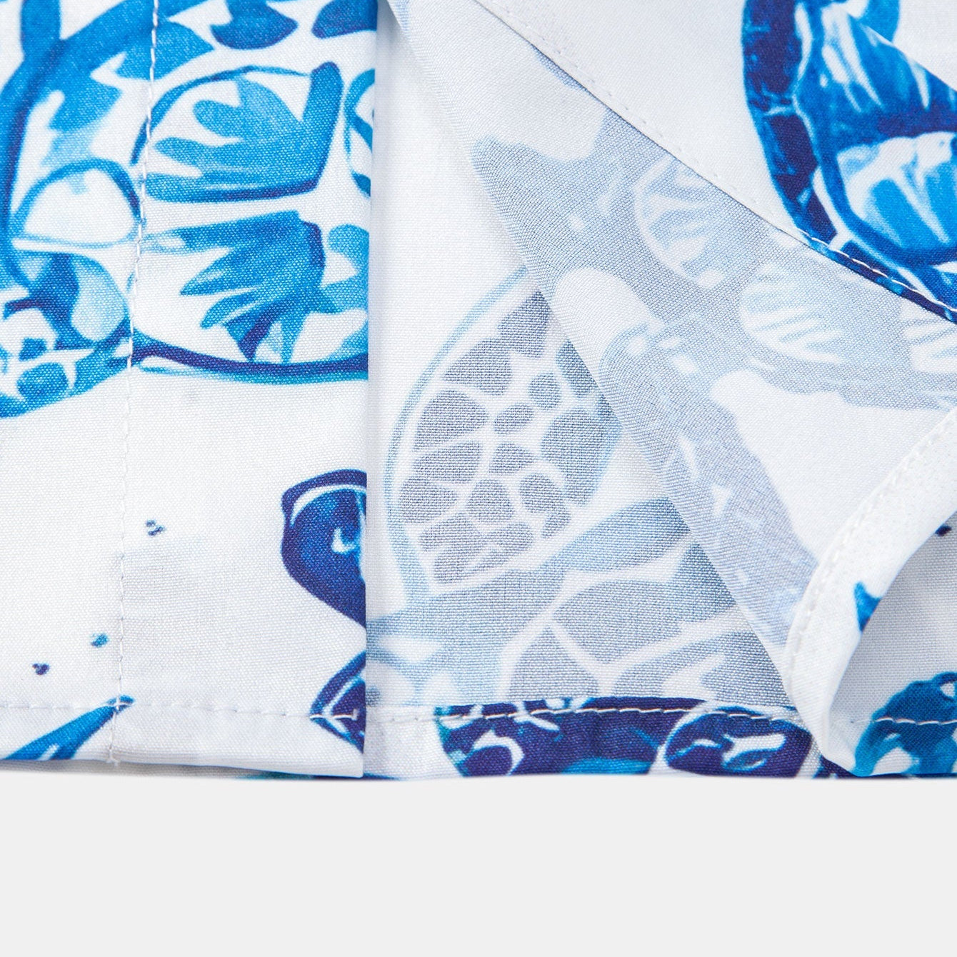 Men's Print Button-Up Shirt and Swim Shorts Set