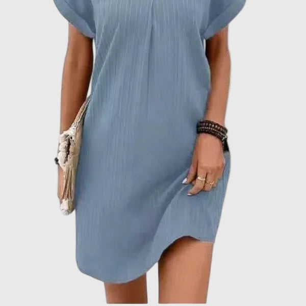 Women's Massie Draped Mini Dress - Elegant, Flattering Silhouette
