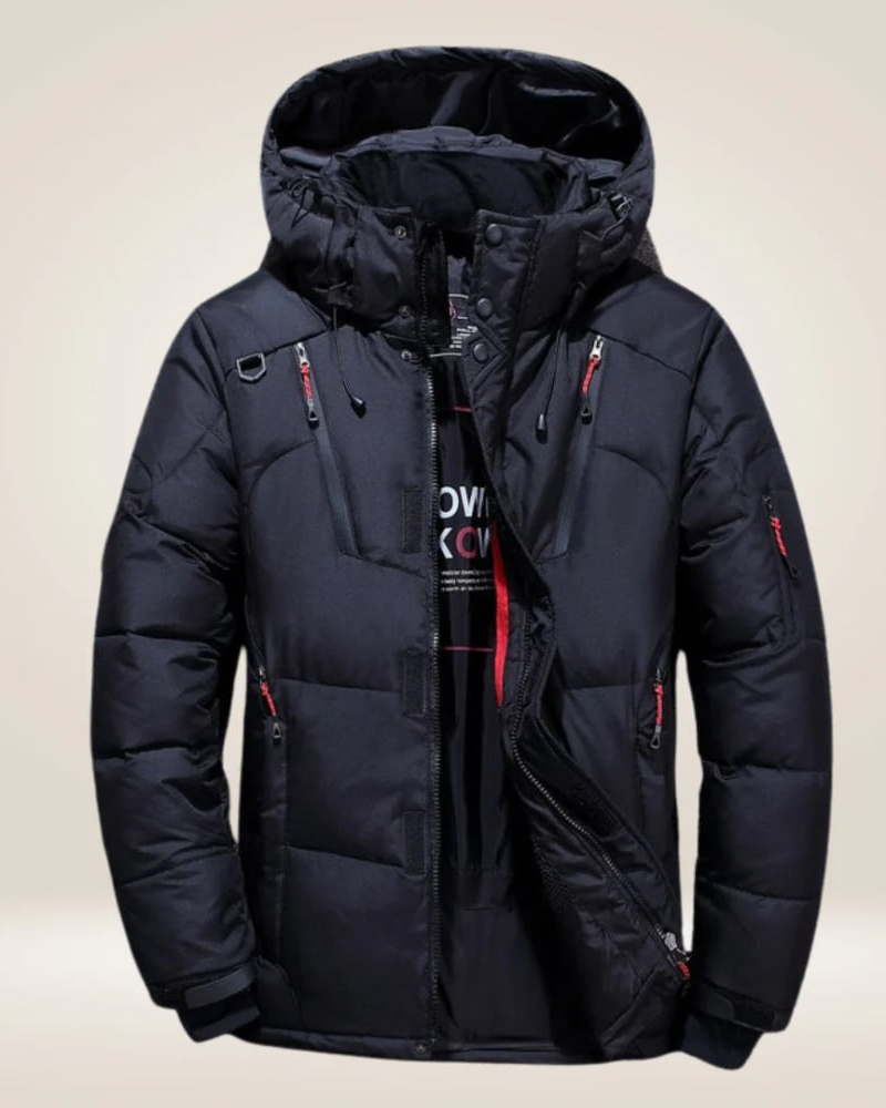 All-Weather Down Jacket – Stay Warm in Any Forecast Red | DUUWE