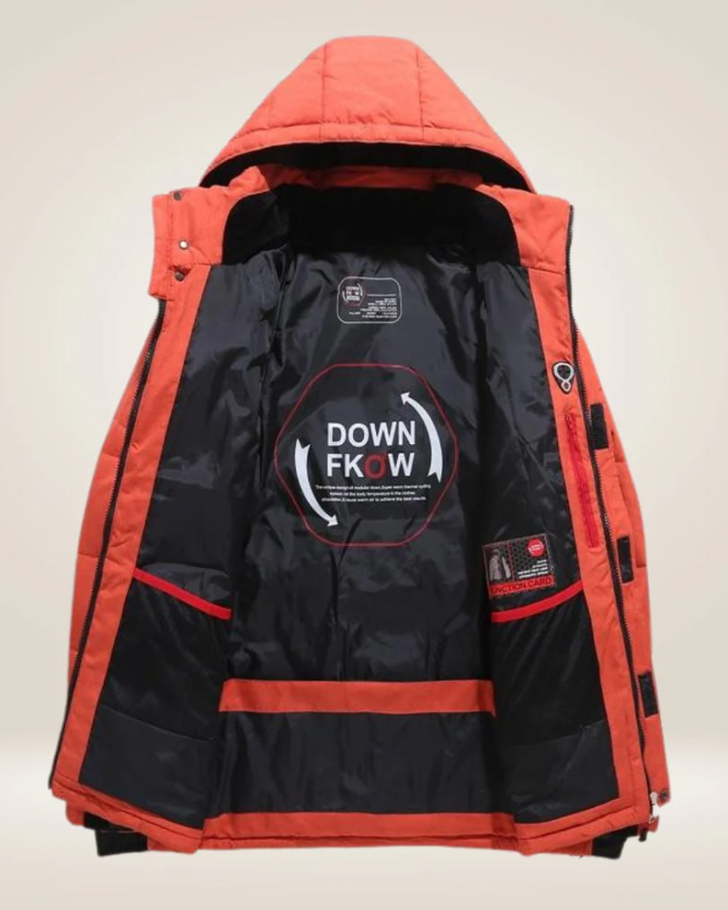 All-Weather Down Jacket – Stay Warm in Any Forecast Red | DUUWE