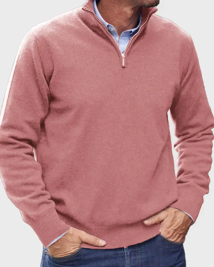 Classic Quarter-Zip Everyday Sweater - Timeless Style and All-Day Comfort