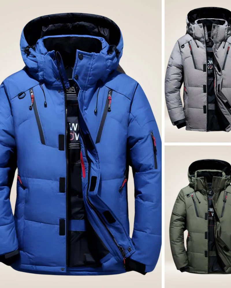 All-Weather Down Jacket – Stay Warm in Any Forecast Red | DUUWE