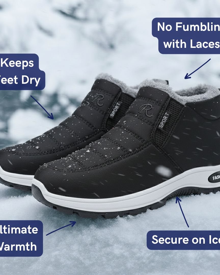Anti-Slip Winter Shoes for Superior Traction Red | DUUWE