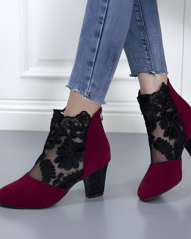 Breathable Orthopedic Heels for All-Day Comfort Red | DUUWE