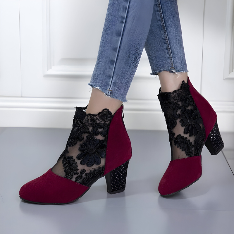Breathable Orthopedic Heels for All-Day Comfort Red | DUUWE
