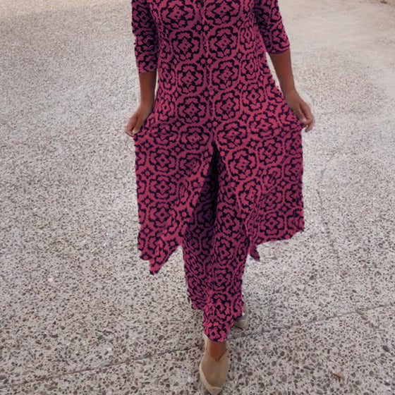 Women's Elegant Geometric Two-Piece Set