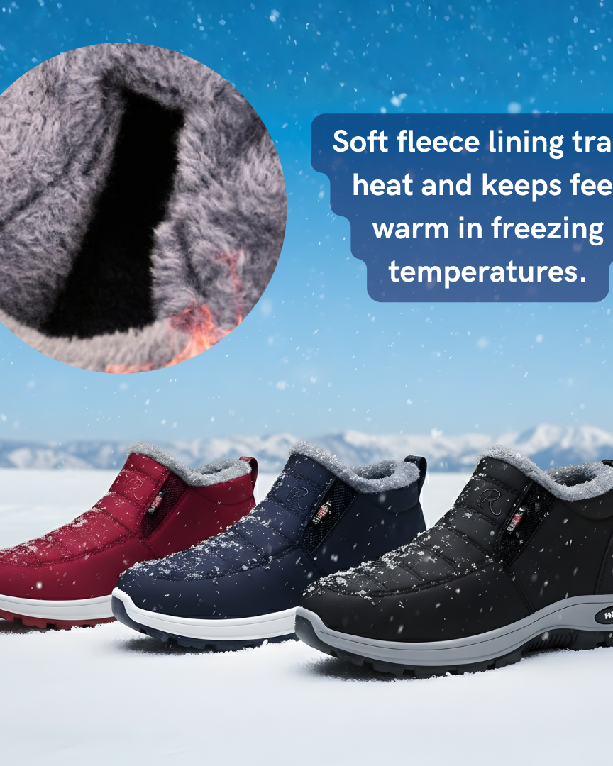 Anti-Slip Winter Shoes for Superior Traction Red | DUUWE