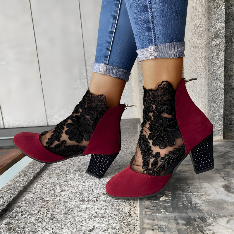 Breathable Orthopedic Heels for All-Day Comfort Red | DUUWE